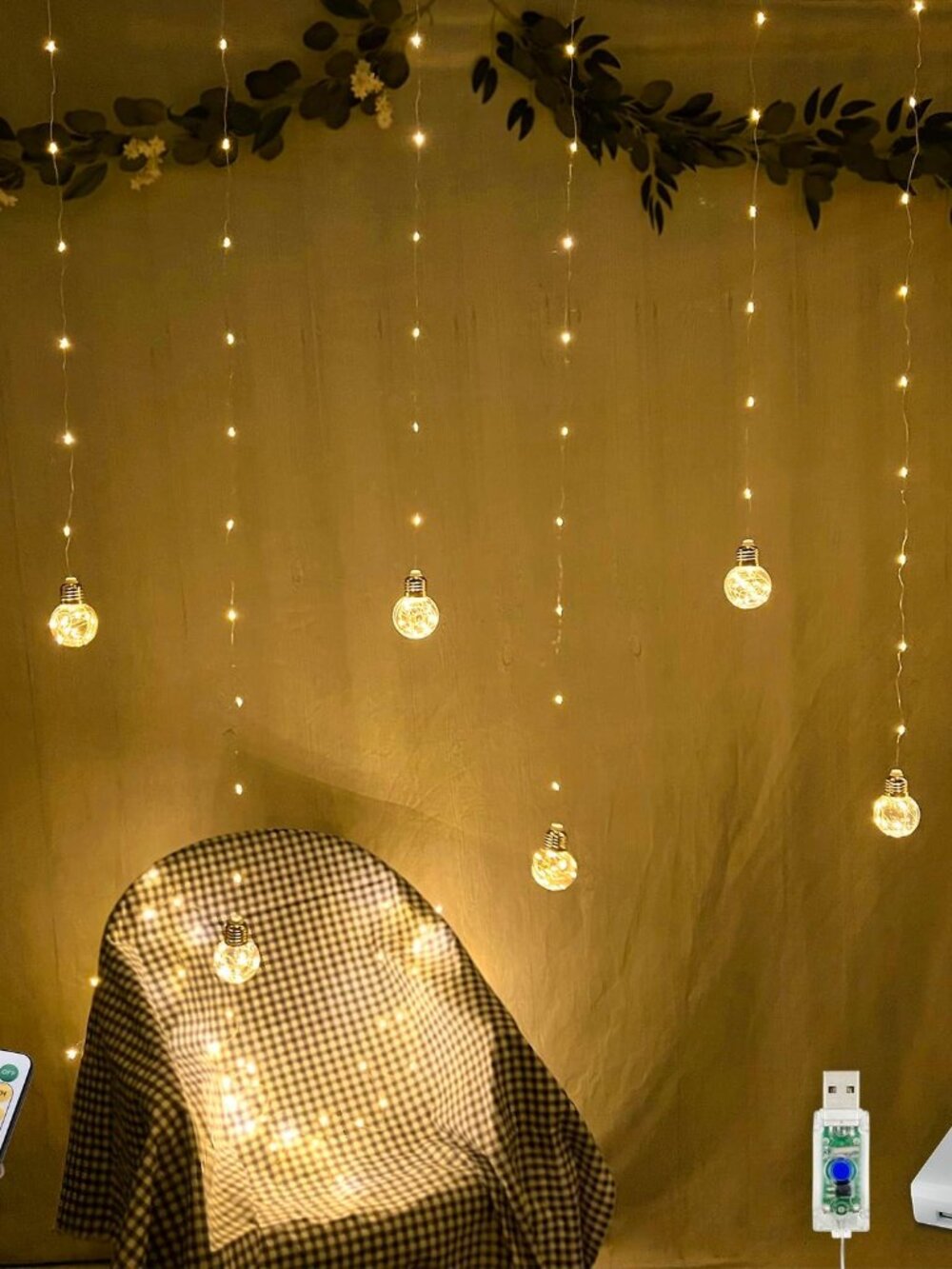 Wishing Ball Curtain Lights 200 LED Window Curtain String Lights with Remote, US